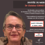 Invitée du Mois : Dr Christine Cornet